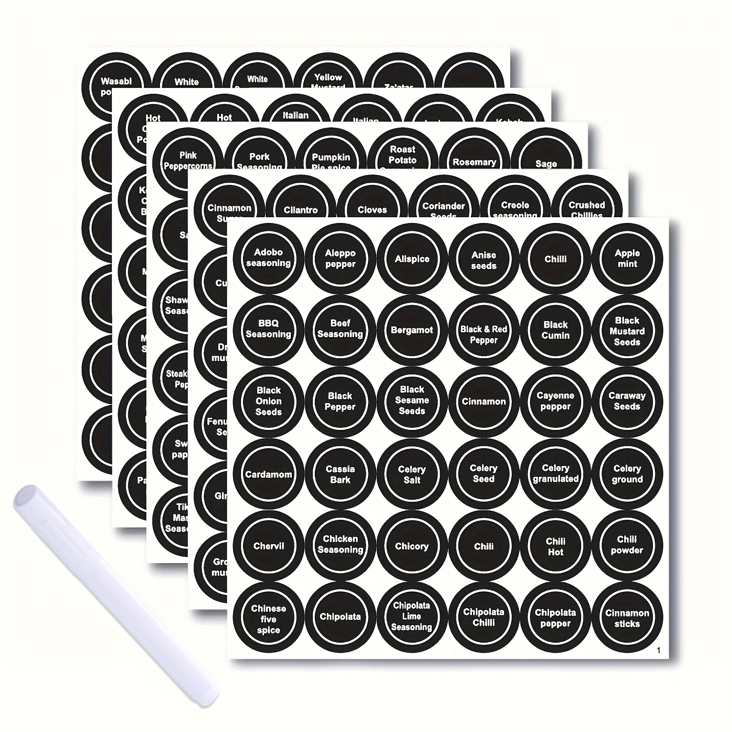 

432- Jar And Set, 1.5- Round , And Tear- - Includes 4 Printed Labels + 1 Blank Sheet