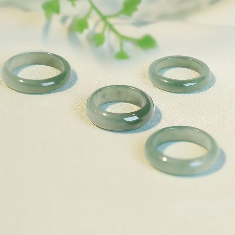 Women's Chinese-Style Imitation Jade Ring, Versatile Accessory