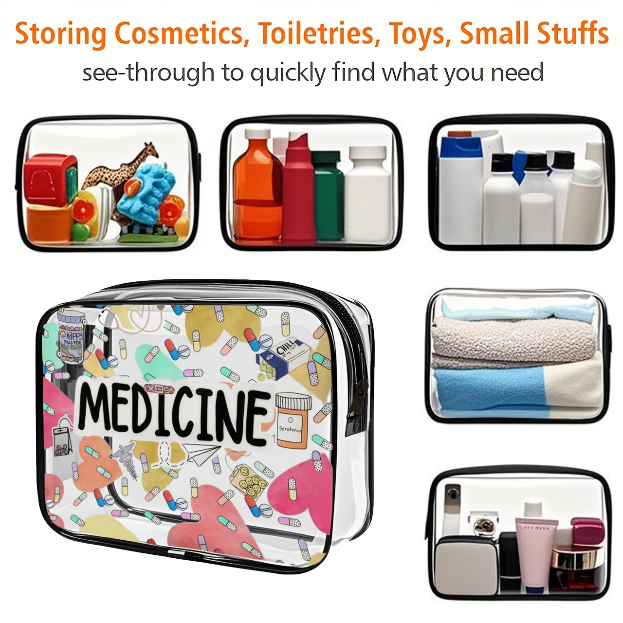 exclusive Featuring a Zipper Closure, This Spacious And Easy-To-Clean Storage Bag Is a Stylish, High-Quality Accessory for Women And Girls. It Includes Premium Small Pouches, a PVC Makeup Bag, a Toiletry Bag, And Is Travel-Friendly with TSA Approval 11 Featuring a Zipper Closure, This Spacious And Easy-To-Clean Storage Bag Is a Stylish, High-Quality Accessory for Women And Girls. It Includes Premium Small Pouches, a PVC Makeup Bag, a Toiletry Bag, And Is Travel-Friendly with TSA Approval