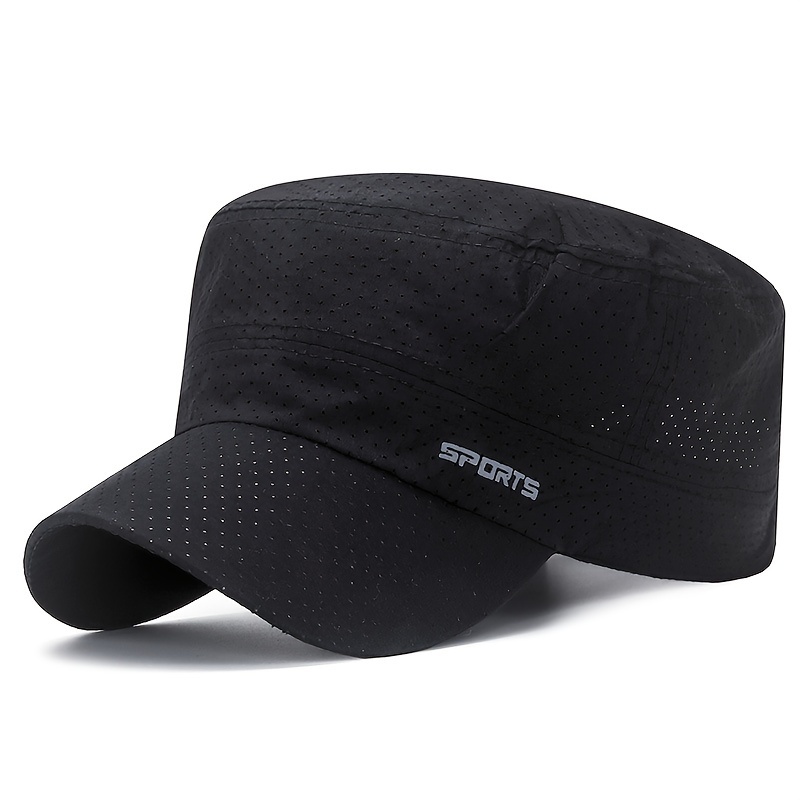 TEMU Summer Breathable Flat Hat, Sport Outdoor Quick-dry Lightweight Sun Hat For Outdoor Sports