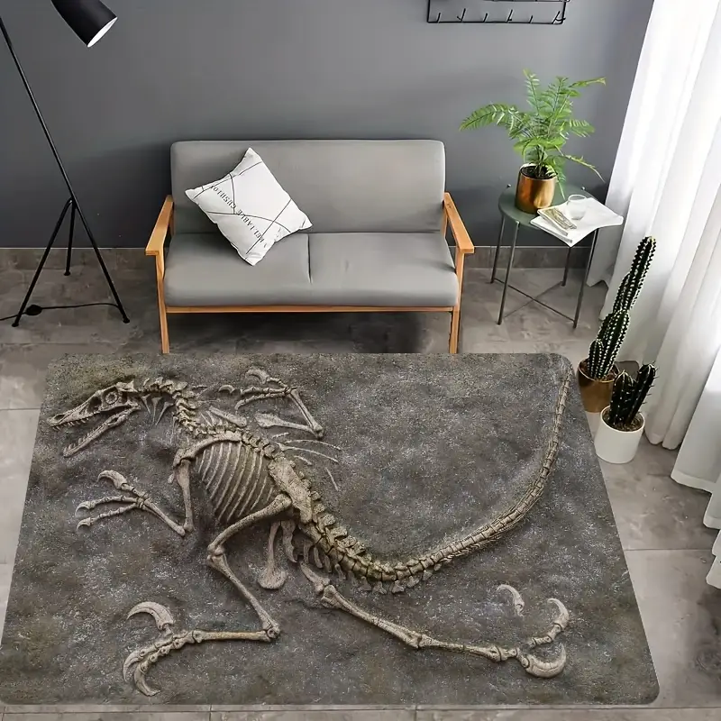 dinosaur pattern soft thickened mat 8mm machine washable suitable for bathroom room bedroom multifunctional indoor decorative mat dinosaur bathroom decoration Product details 4