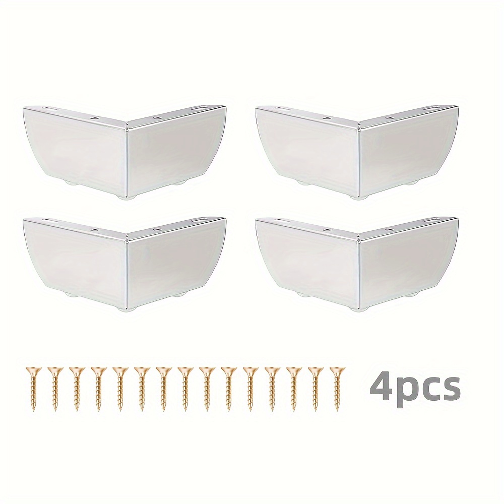 E-shop 4er-Set Möbelfüße aus Metall für Sofa, Schwarz/Silber/Gold, Geeignet für Couchtisch, TV-Schrank, Fußhocker, Sofa, Schrankfüße Ersatz