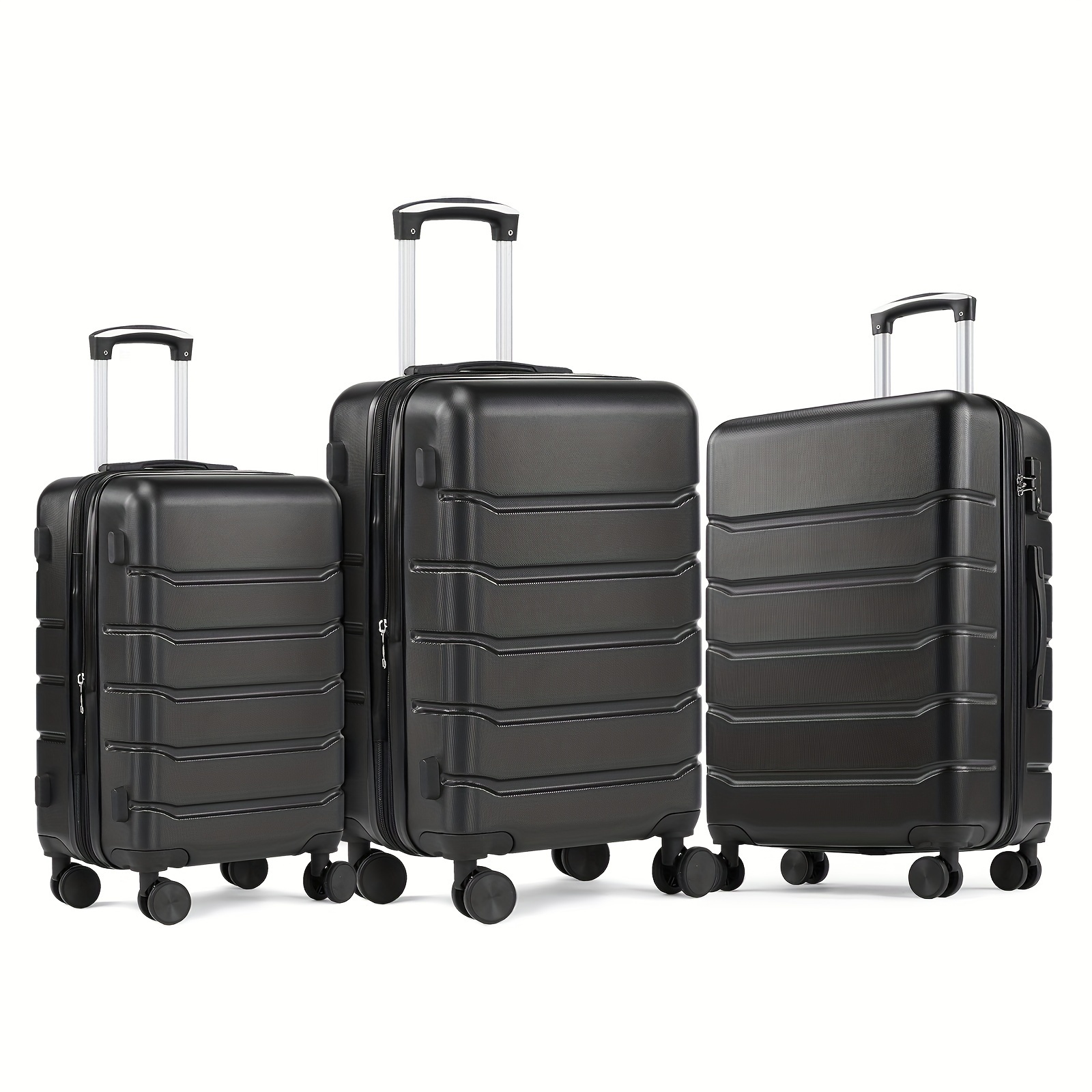 

3 Pieces Luggage Set 20/24/28-inch, Hard Shell Rolling Suitcases For Travel Lightweight