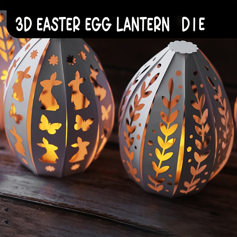 

A 3d Easter Bunny Lantern Cutting Die For Cutting Clipboards, Albums, Decorations, Embossing Diy Paper Cards.