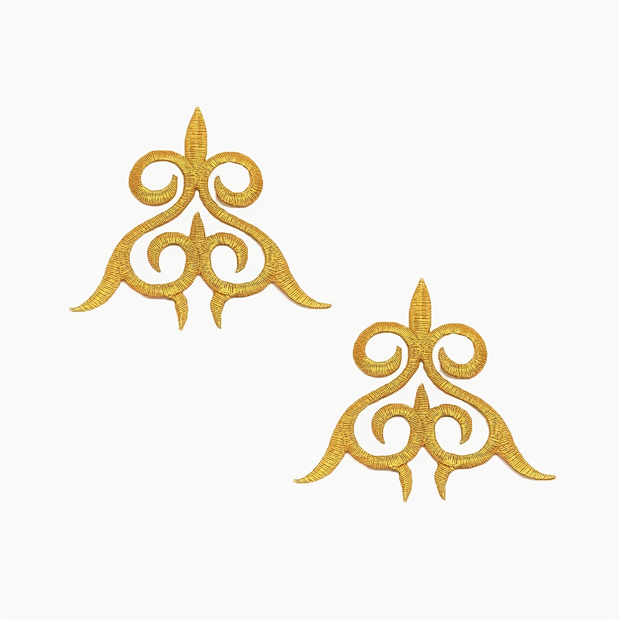 TEMU 2 Pezzi Di Ricami Dorati Eleganti, Applicazioni In Ferro Per Vestiti Da Matrimonio E Feste, Abiti E Vestiti, Motivo Con Bordo , Decorazione Per