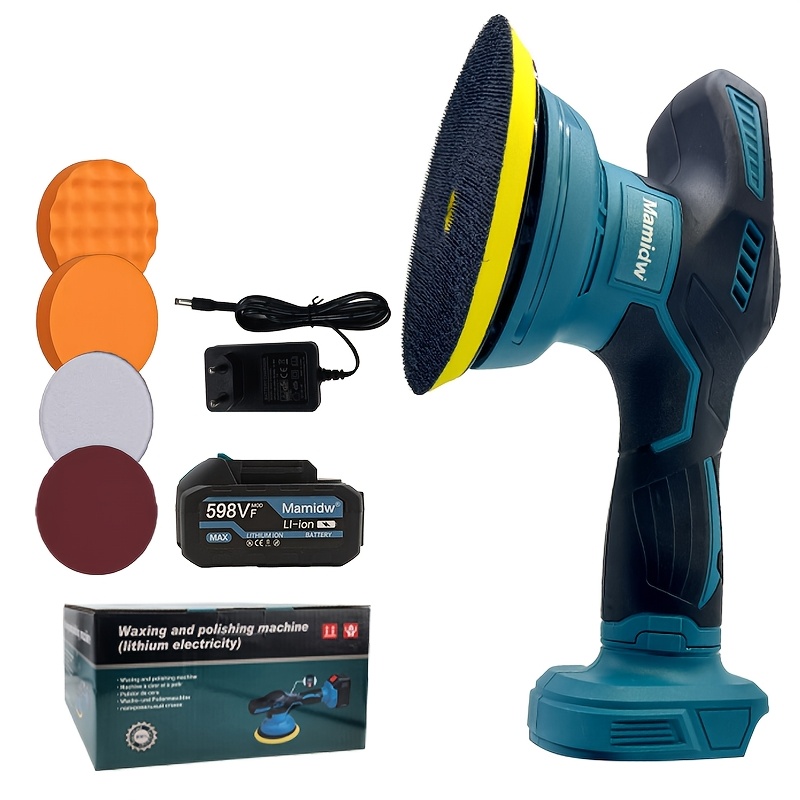 Image of 8 Gears Cordless Digital Display Polisher Electric Polisher Auto Car Waxing Machine Disc Sand Grinder For Makita 18v Battery