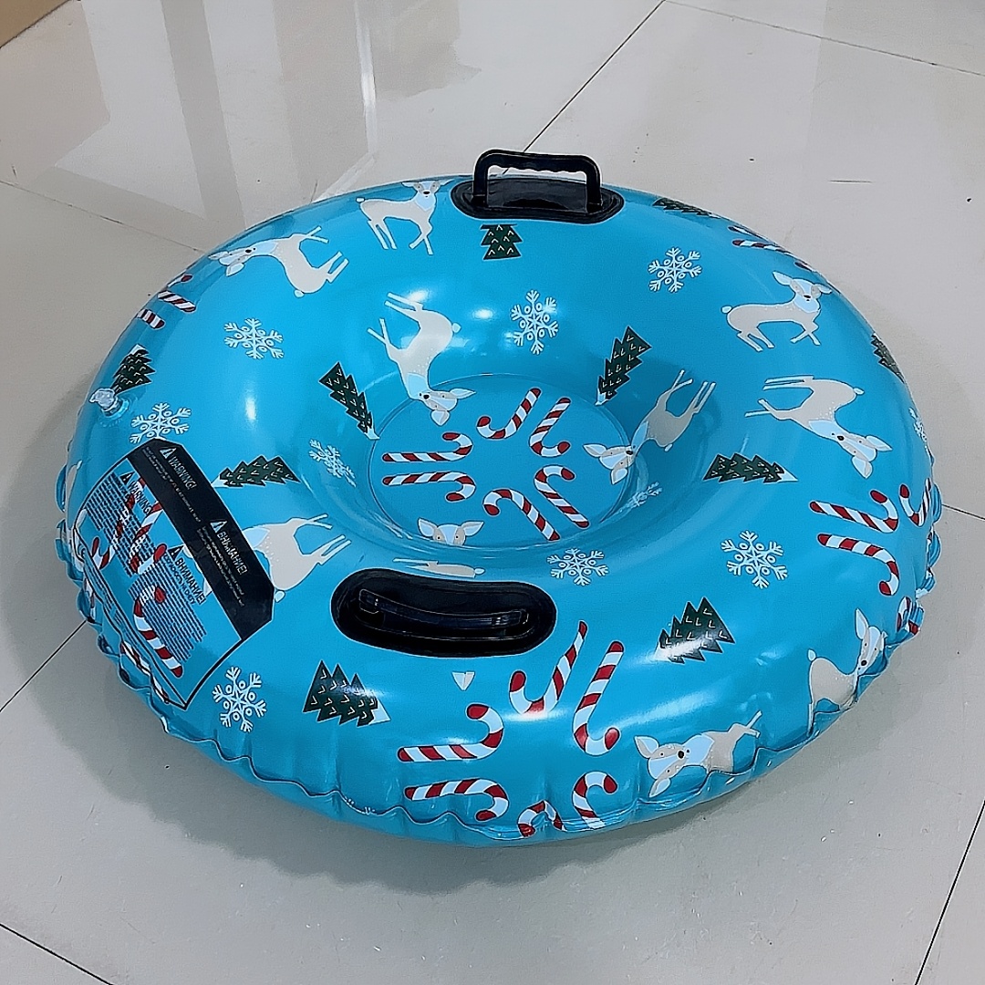 A Cute Animal-Shaped Snow Tube Made of Durable PVC Material, Portable And Designed to Prevent Tipping Over, Perfect for Outdoor Leisure And Family Activities