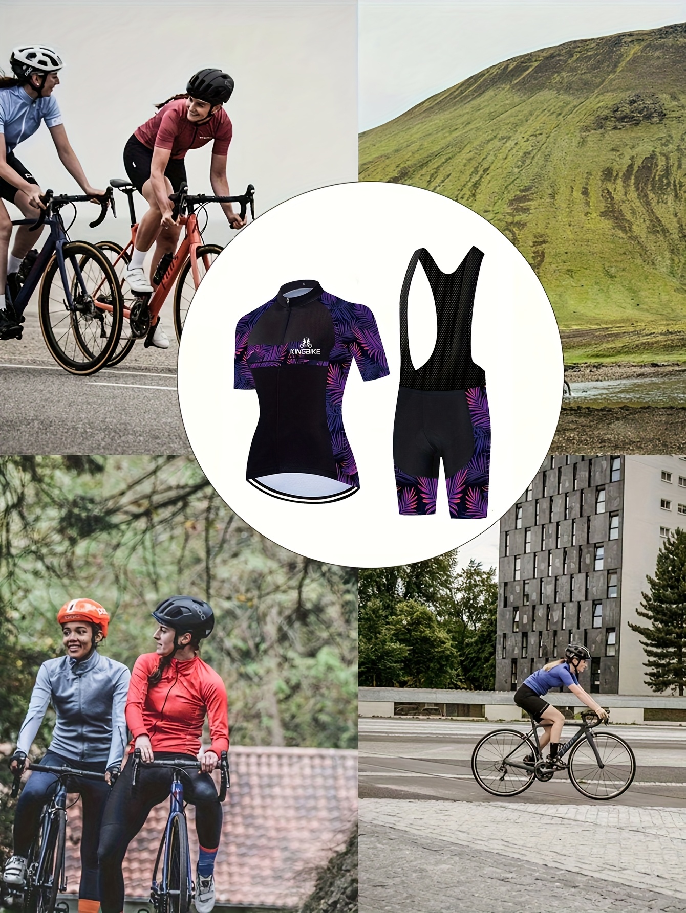 conjunto de camiseta e calça ciclismo feminina com Temu Brazil - Main Image