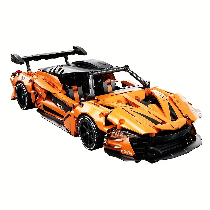 1199pcs High Difficulty Car Building Blocks Kit, Diy Assembly Sports Car Model, Home Bedroom Decoration, Perfect Gift For Birthday, Children's Day, Halloween, Thanksgiving And Christmas