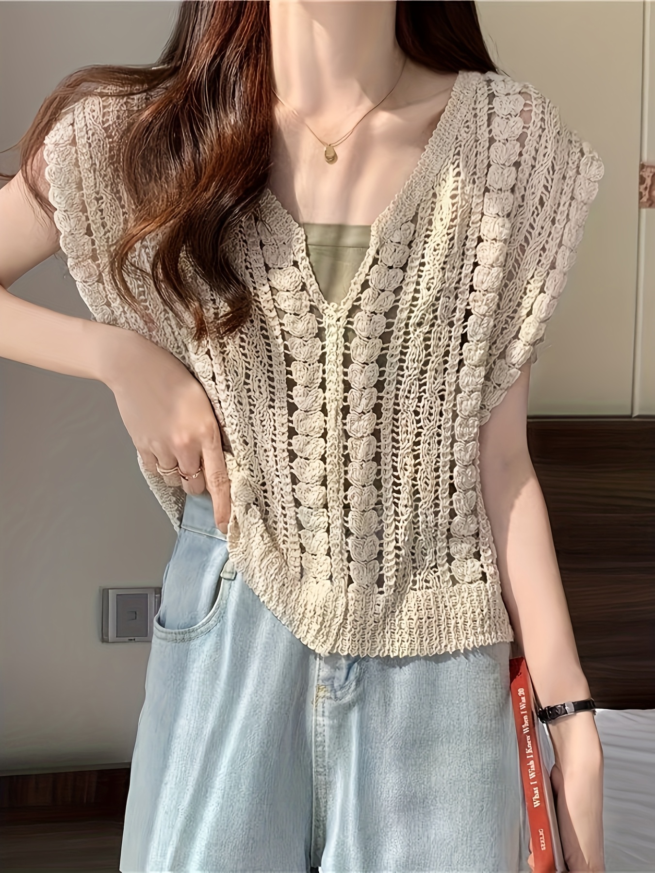 women's summer sleeveless top v neck blouse lightweight Temu