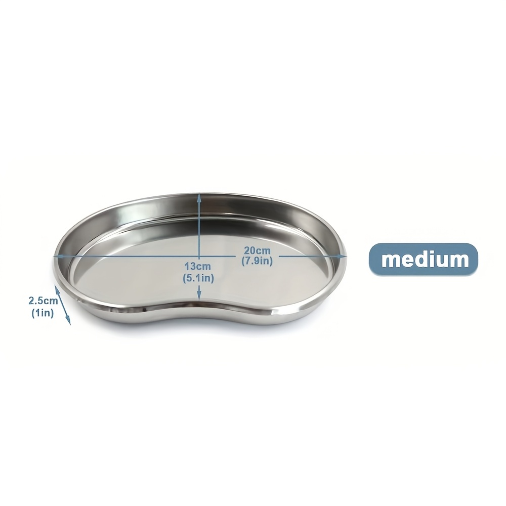 Stainless Steel Tray, Reusable Stainless Steel Kidney Bowl - Durable Metal Tray For Experiments And Utensils