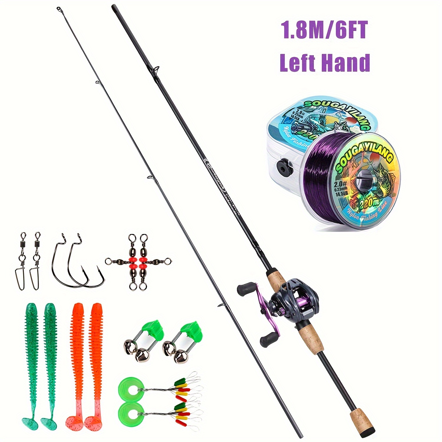 Sougayilang Fishing Rod And Reel Combo, 2 Sections Ultralight Carbon  Casting Fishing Rod, 7.2:1 Gear Ratio Fishing Reel For Spring Perch Trout  Pike Wa