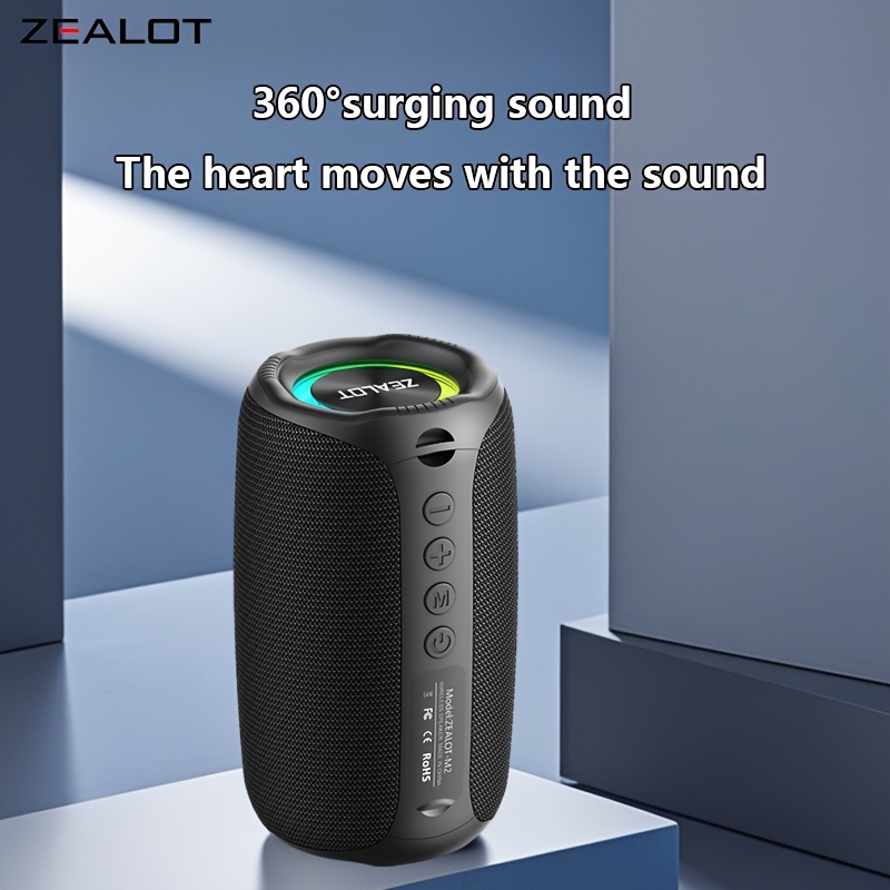 ZEALOT M2 Mini Portable Wireless Speaker with RGB