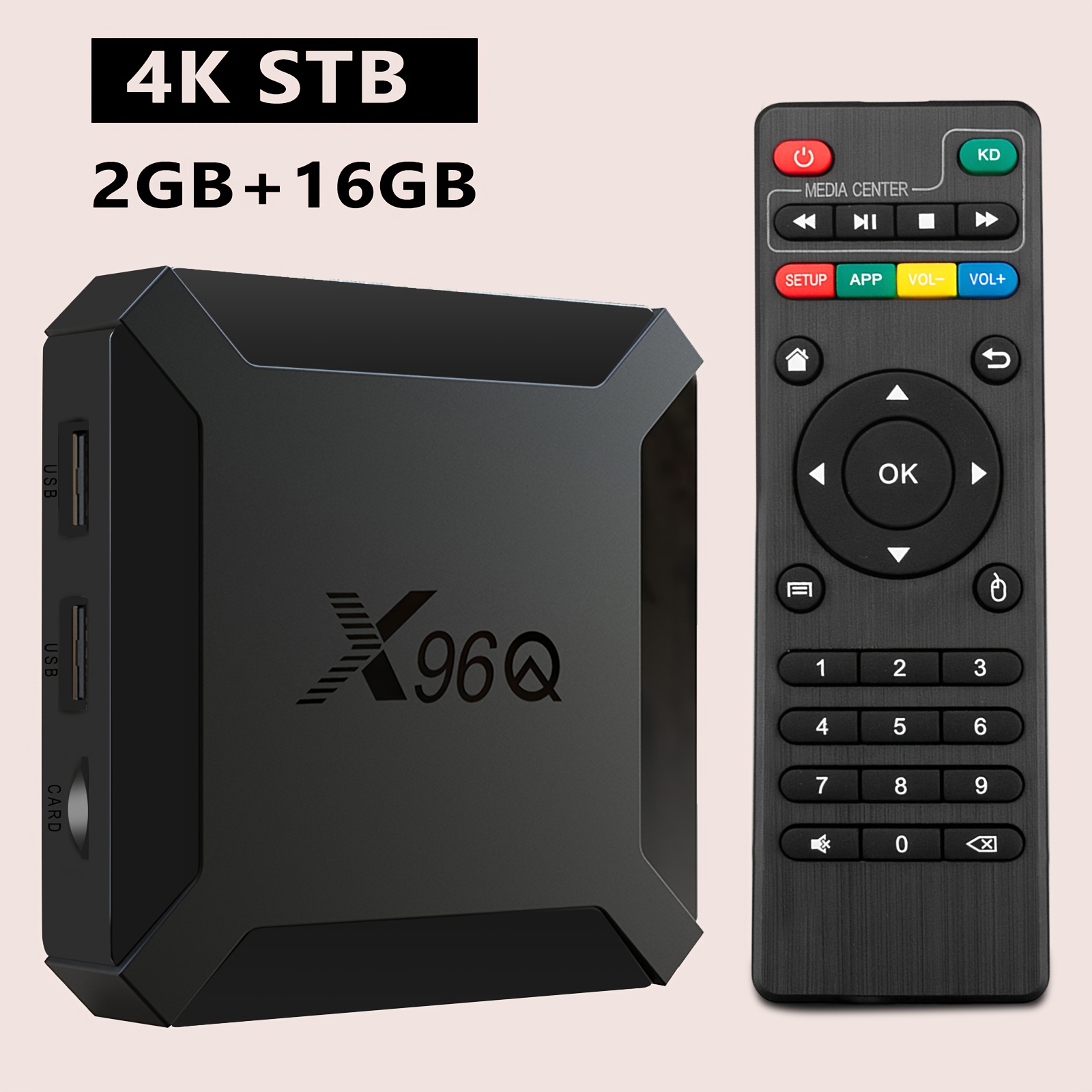 

Rqn 10.0 Tv Box, 2gb , 16gb Rom, H313 - Arm A53, 4k 3d Hdr Support, 2.4ghz Wifi, Mirroring Cast, Dual Usb 2.0 , - Streaming Device