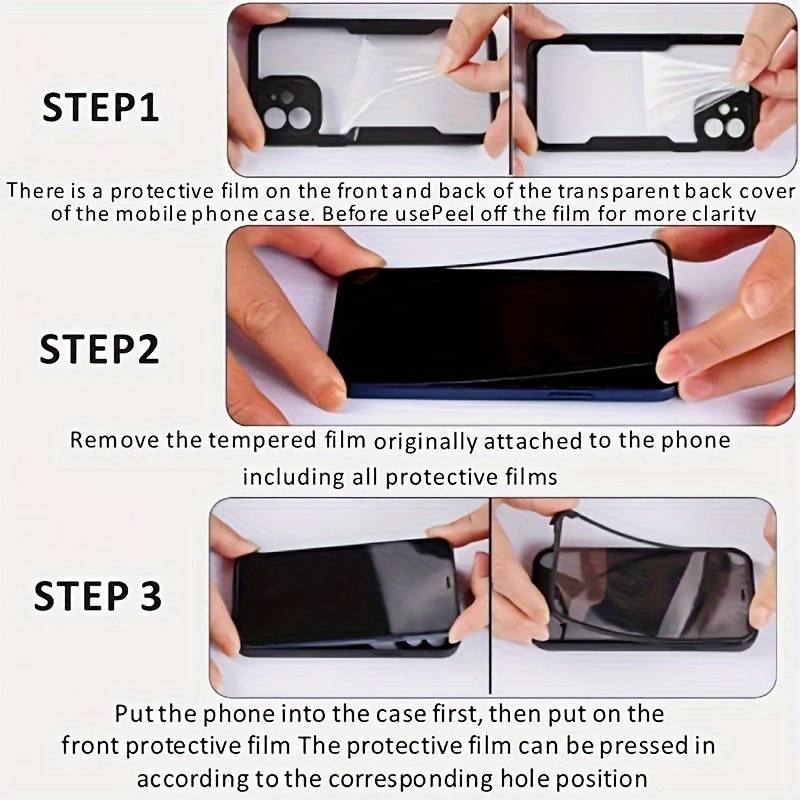 360 degree inclusive protective case integrated front Temu