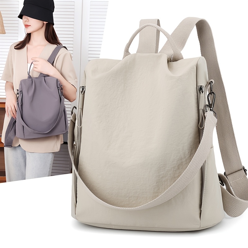 E-shop Anti-Diebstahl Rucksack Damen 2025 Buchtasche Premium Gefühl All-Match Reise Multi-Use Rucksack Einfarbig Damen Tasche Premium Mode Leichte