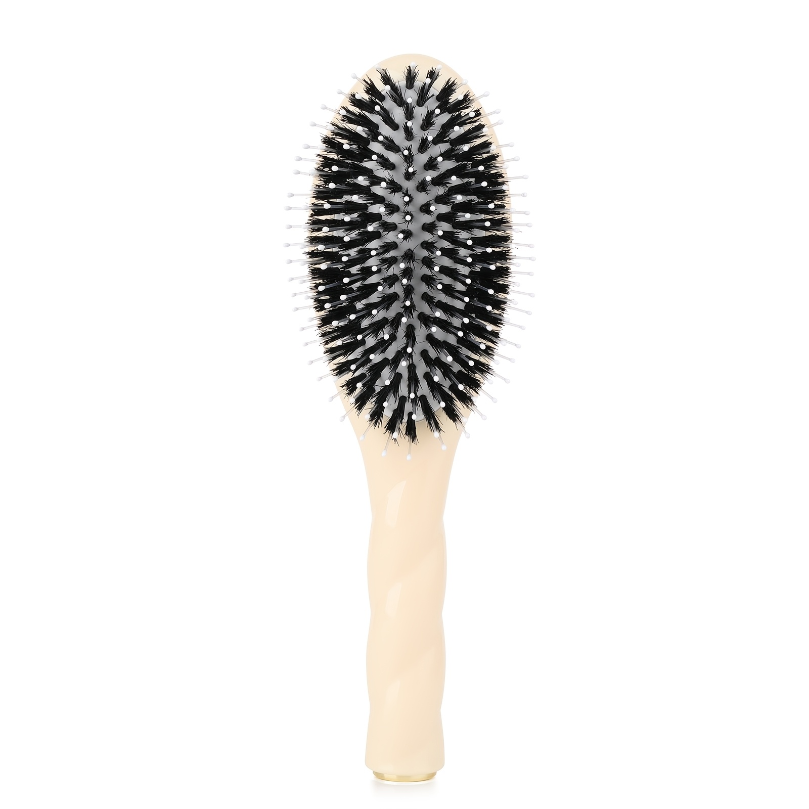 TEMU Luxury European Salon Hair Brush Suitable For Thick Curly/oily Hair - Anti-static Detangling Paddle Brush With Scalp Massager, Wet/dry Use For