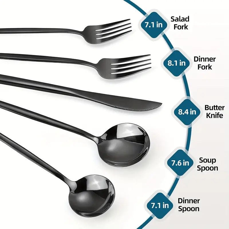 60pcs stainless steel cutlery set 12 people knives forks spoons set with gift box including dinner knives dinner spoons dinner forks dessert spoons dessert forks banquets parties restaurants Product details 3