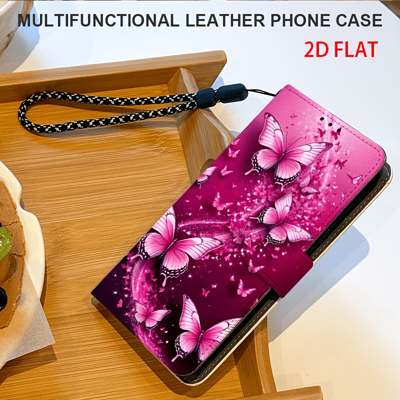TEMU Phone Case - 2d Flat Easy Beautiful Pattern Phone Case Magnetic Flip Wallet Phone Cover Suitable For For Galaxy A32/5g, A33/a34/a35 5g, A36, A42