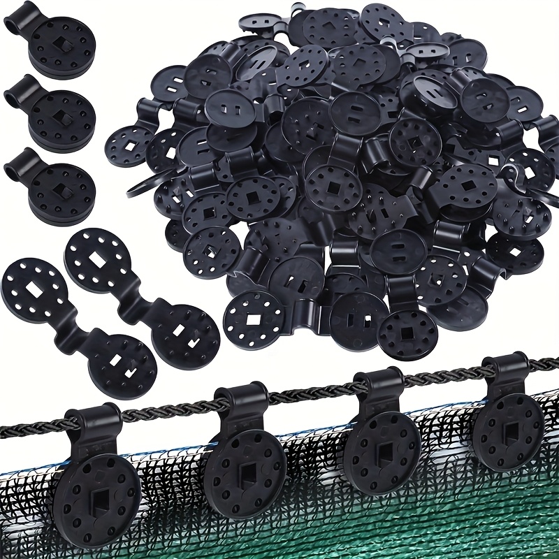 

/200 Pack Black Sun Shade Cloth Clips, Round Plastic Fasteners For Canopy, Patio Mesh & Garden Cover, Pp Material, Uncharged, Ideal For Outdoor, Camping & Garden Use