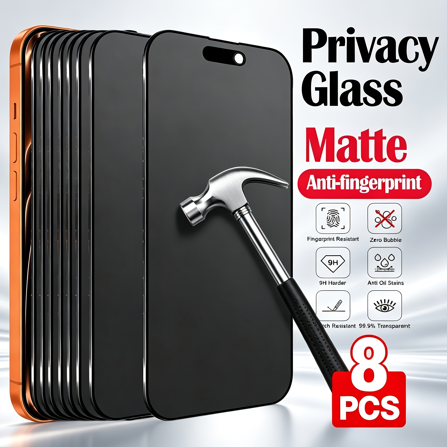 TEMU 8pcs Full Privacy Screen Protector For Iphone 18 Pro 17 Pro Max Air 17e 16 15 Pro 13 12 11 14 Pro 16e Air Xs X Xr Anti-spy Soft Film