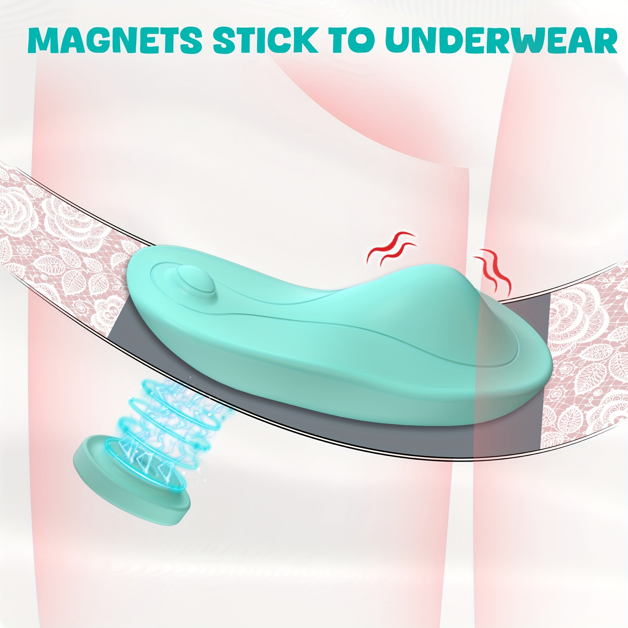 tragbarer slip-  mit   magnetclip, app-gesteuerter unsichtbarer klitoris- und vulva-stimulator, damen-sexspielzeug, 9 vibrationsmodi, mini & portabel, aus sicherem silikonmaterial, usb-ladbares   Produktdetails 2
