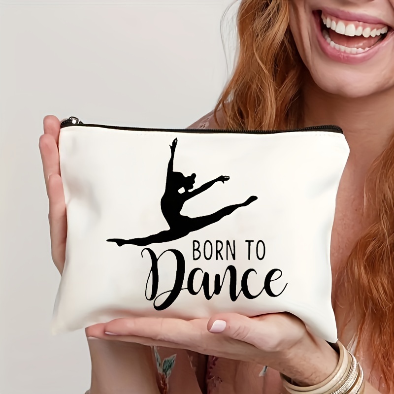 

Born " Canvas Makeup Bag - , Fade-resistant With Zipper Closure | Perfect Gift For Sisters & | Portable Cosmetic Pouch For Travel & School Supplies