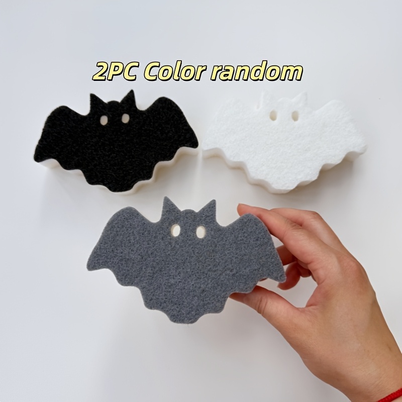 TEMU Lot de 2/4 éponges de nettoyage d'Halloween de couleur aléatoire, éponges multifonctionnelles pour récurer les casseroles et la vaisselle,