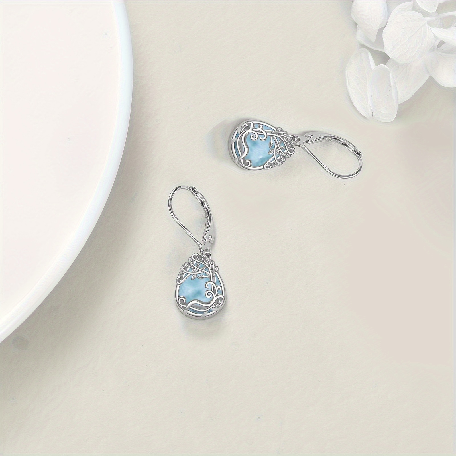 925 sterling silver   dangle earrings   teardrop tree of   earrings jewelry gifts for women Product details 2