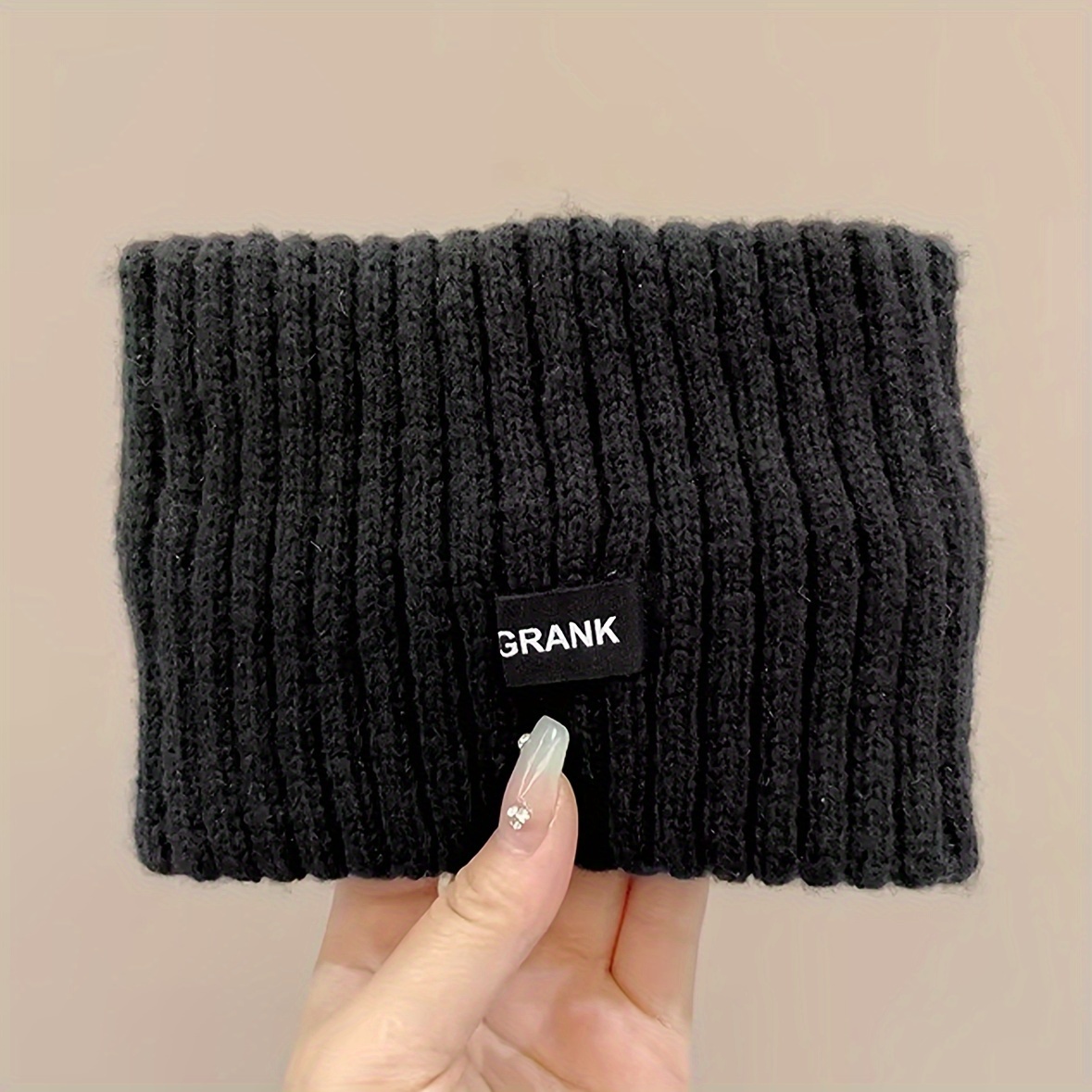 Image of 1pc Headband Knitted Women's New Forehead Protection Windproof Plush Wide Edge Headscarf Sports Fashion Headwear Headset Hair Hoop
