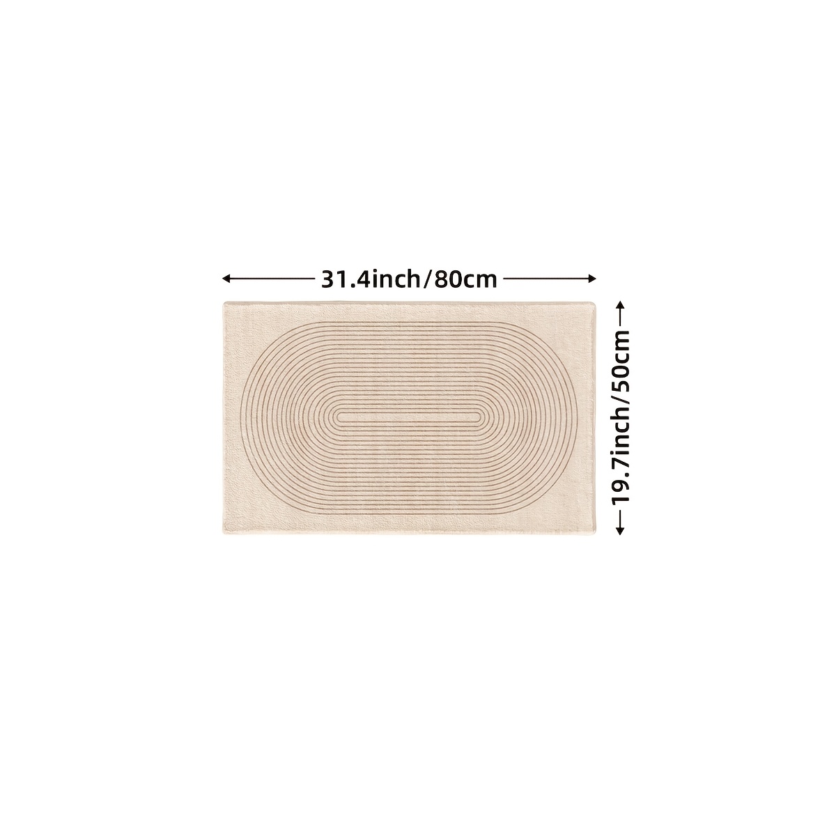Modern Boho Runner Suitable For Kitchen, Laundry Room & Hallway - Non-slip Absorbent Floor Mat With Backing, Thick Low-pile Suitable For , Machine Washable U-shaped, Minimalist Bohemian Floor