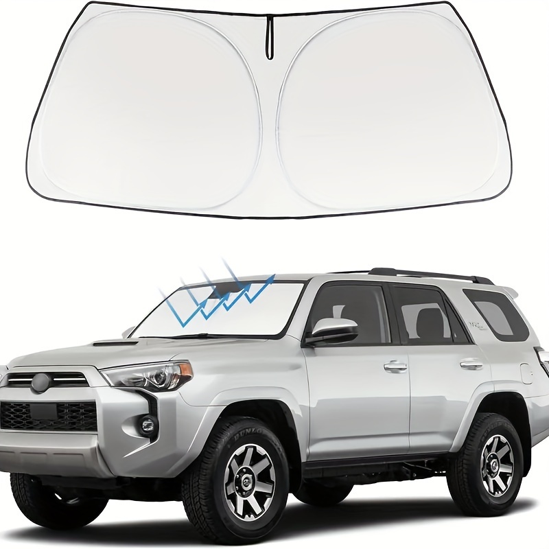 

Car Windshield Sunshade, Foldable Sunshade, 99% Uv Heat Reflectorkeeps Truck, Suv Interior Cool, With Mirrors Cut-out Desiqn