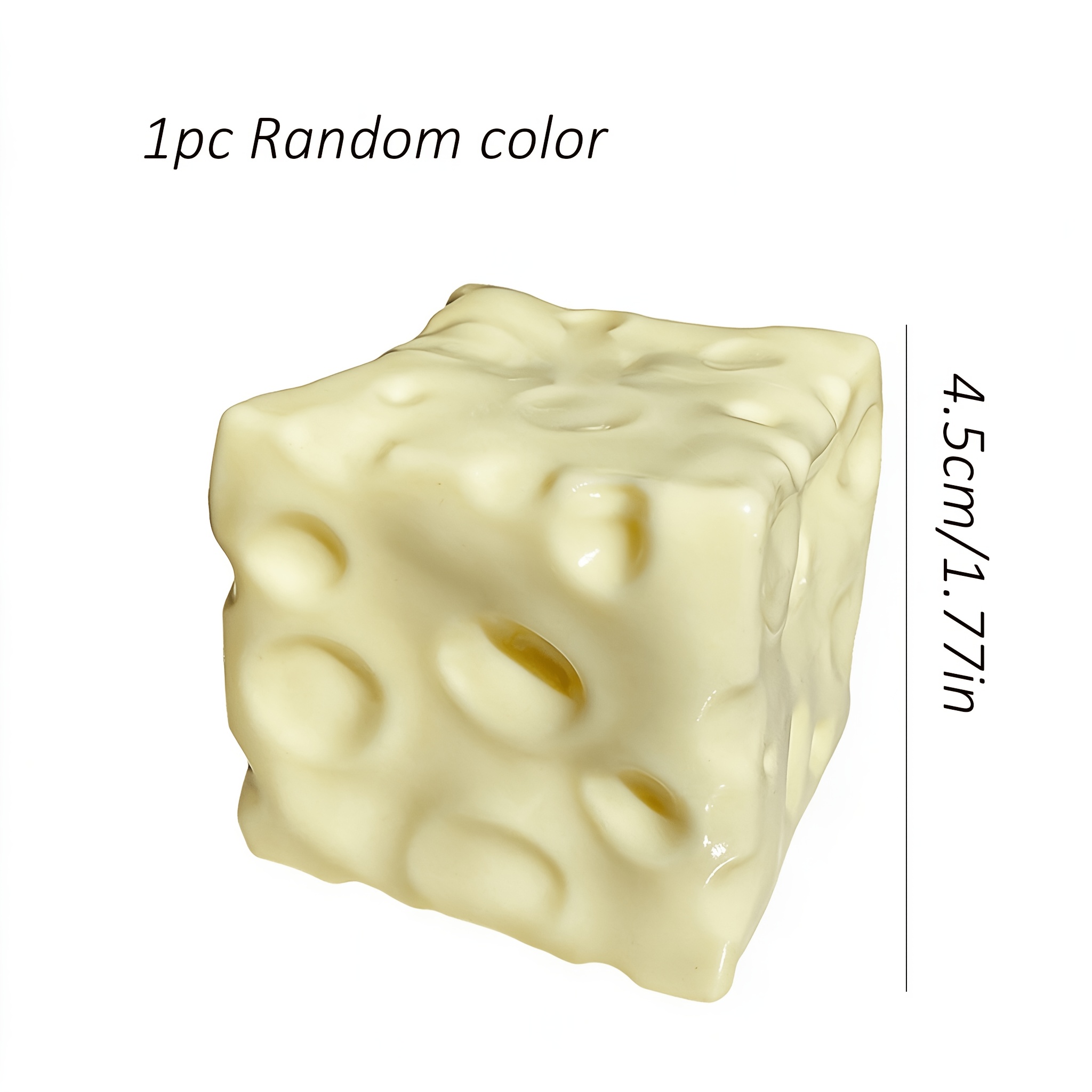 Image of Vaseline Cheese Squeeze Toy, Square Cheese Design, Malleable Toy, Ideal For Birthday Gifts, Classroom Prizes, Party Favors, Back-to-school Gifts, And Peer Gifts (random Color)
