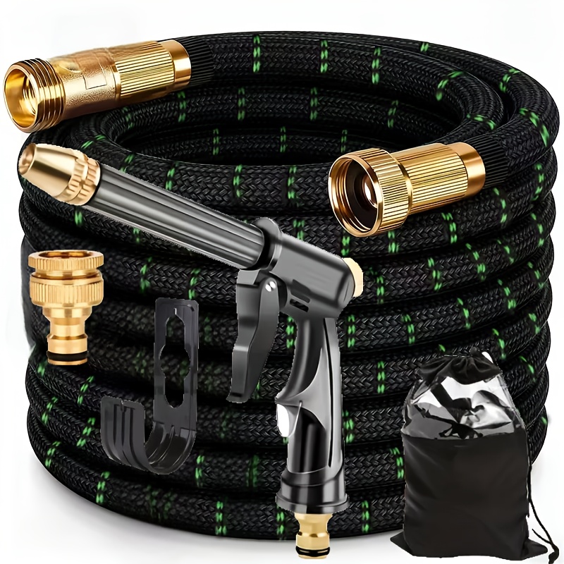 25ft 50ft 75ft 100ft 150ft garden water pipe nozzle set portable lightweight soft rubber hose suitable for outdoor garden irrigation in   car and pet cleaning lightweight water pipe nozzle combination kit