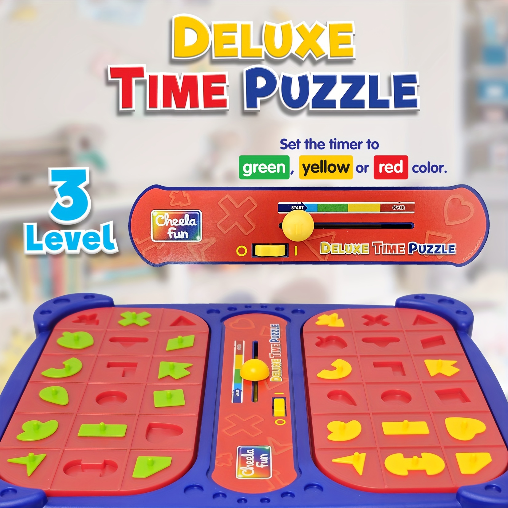 deluxe shape   up board game interactive puzzle game for 2 player kids ages3       skills and fine motor skills play with  