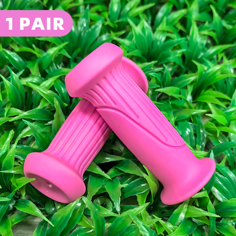 TEMU 1 Pair Vxm Soft Non-slip Rubber Bicycle Handlebar Grips Suitable For Training Wheel, Scooters, & Scooters - Vertical Stripe Multicolor Handle