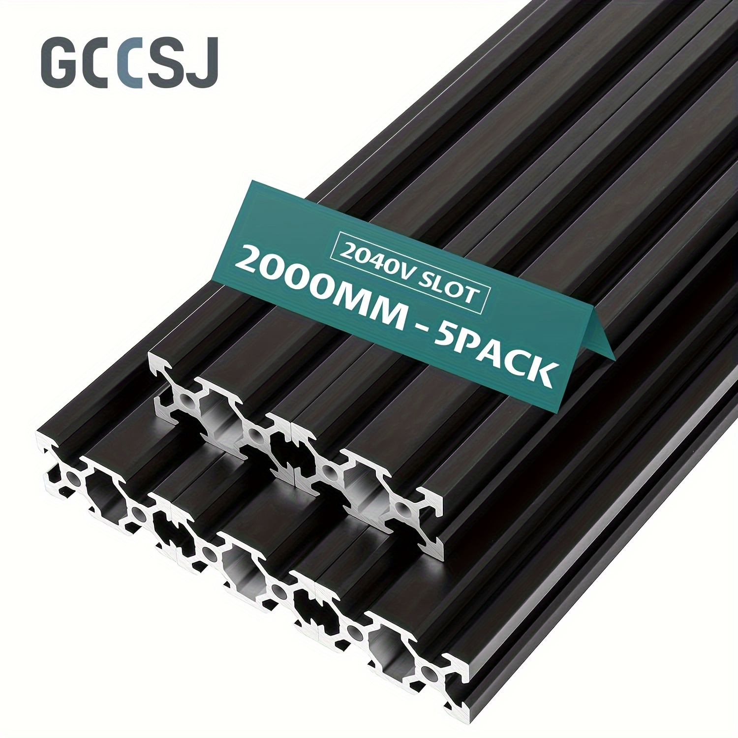 

2000mm 5pcs Blackaluminum Extrusion European Standard 2040 V Slot Anodized Linear Rail For 3d Printer Parts And Cnc Diy