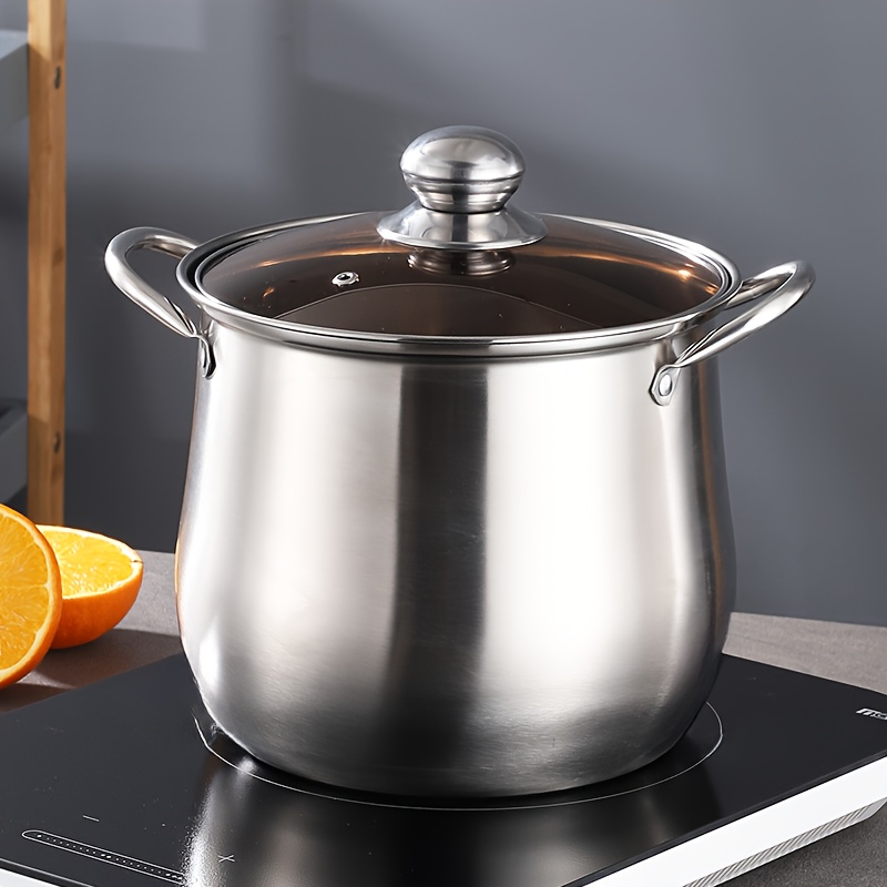 

Large Stainless Steel Pot Lid - Thickened & Elevated, - For And Soups, Gas & Induction Cooktops, For And Restaurant Use