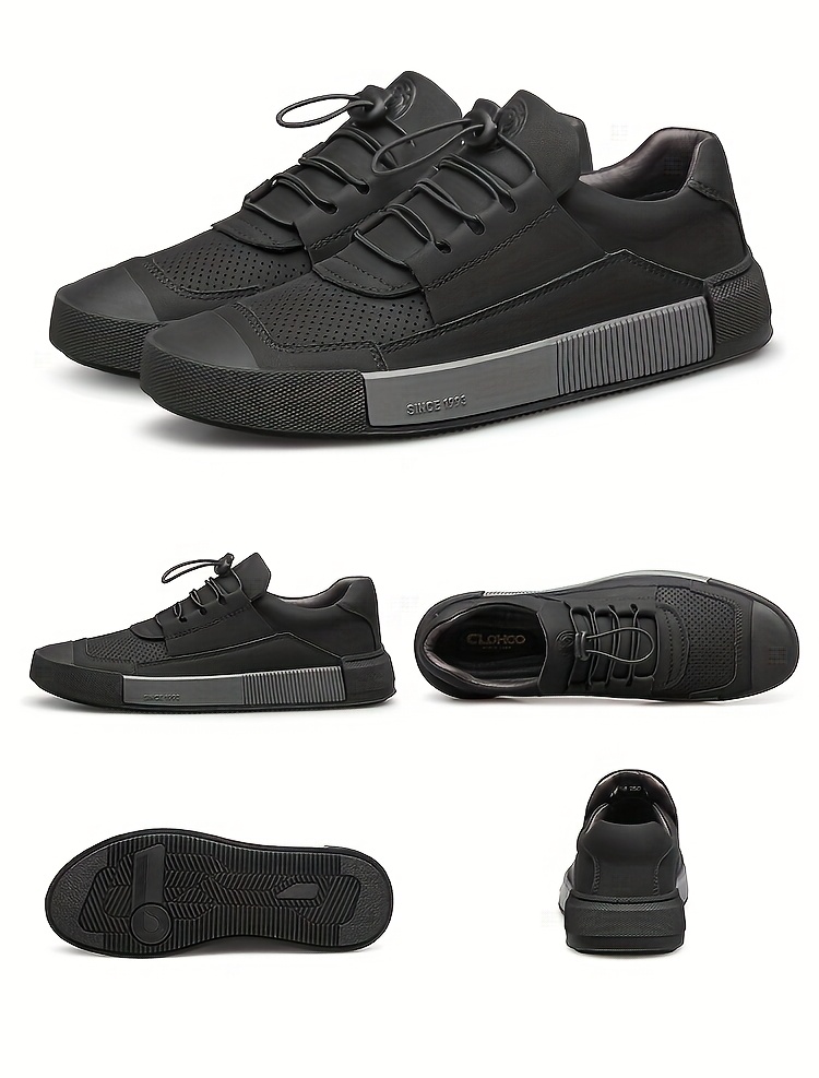 CLOHOO Brand Men'S Shoes with Rubber Soles, Stylish Sports Casual Shoes, Street-Style Skate Shoes, Popular New Breathable Soft-Soled Comfortable Men'S Shoes, Youth British Style Men'S Footwear
