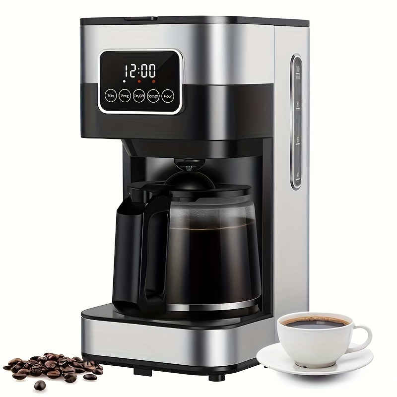 

10-cup Programmable Drip Coffee Maker With Touch-screen, Pause & Serve, Stainless Steel, Black.