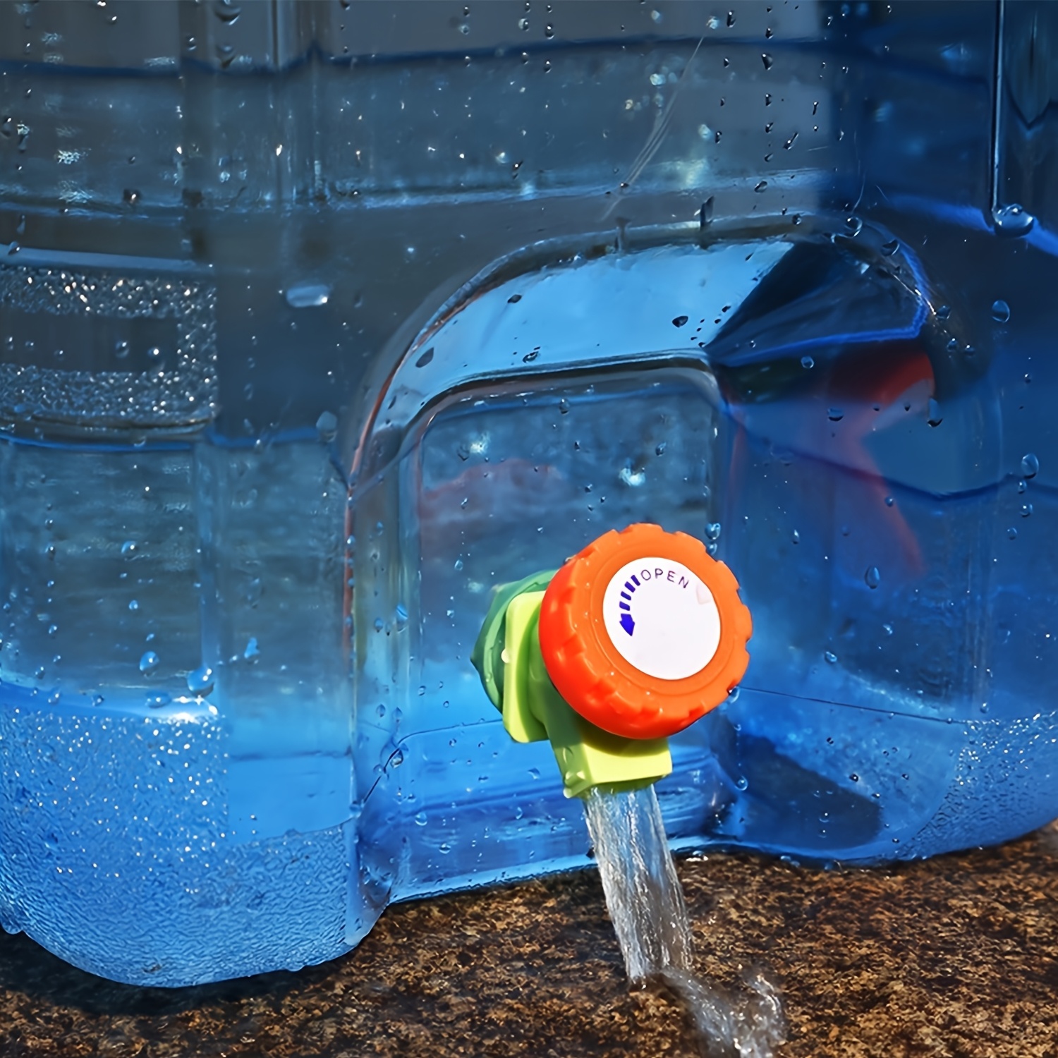 1pc Portable Water Jug with Faucet - Ideal for Camping, Road Trips, Hiking - Pure Mineral Water Storage Container, 0.79-7.39 Gallon, Blue, PE Material, Perfect for Labor Day/Independence Day Outdoor Leisure