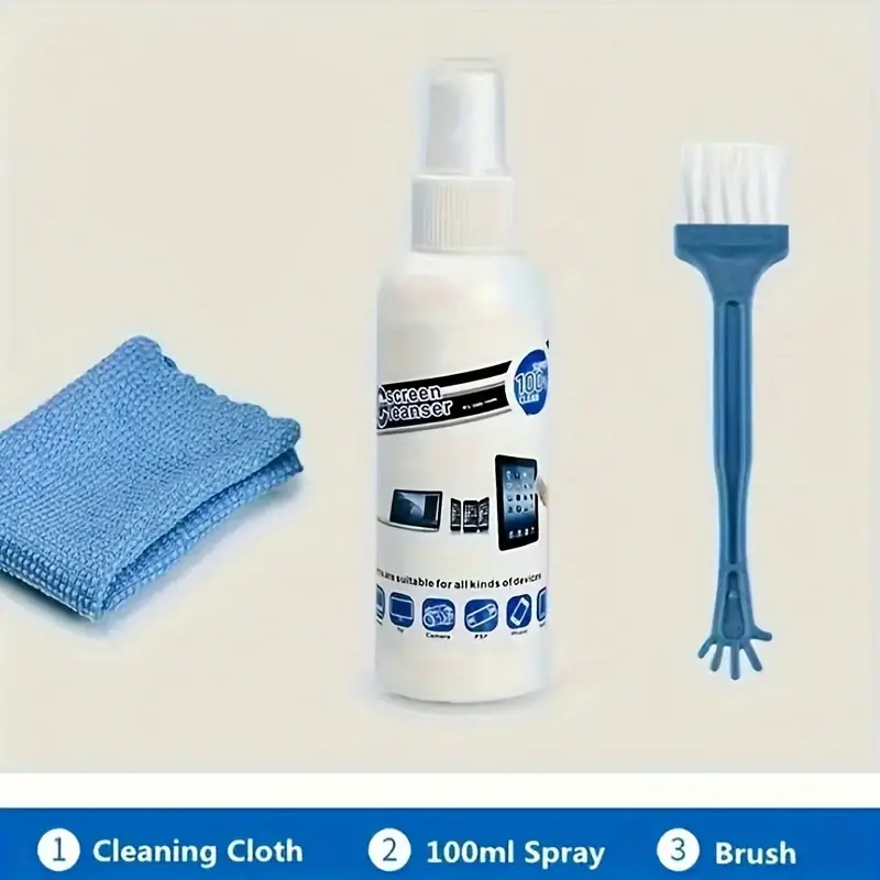 1set cleaner with cleaning cloth and cleaning brush details 5