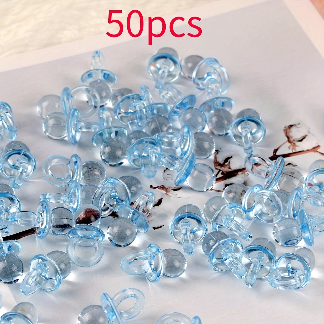 TEMU Pack Of 50 Blue Party Decorations, Mini Multicolored Plastic Confetti, Table Scatter Decorations., Halloween Decorations, Christmas Decorations