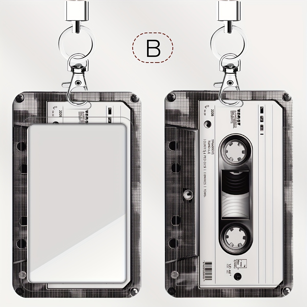 TEMU 2d A Set Of Realistic-style Cassette Tape Illustration Doctor And Nurse Card Holders, Transit Card Holders, And School Student Id Card Holders