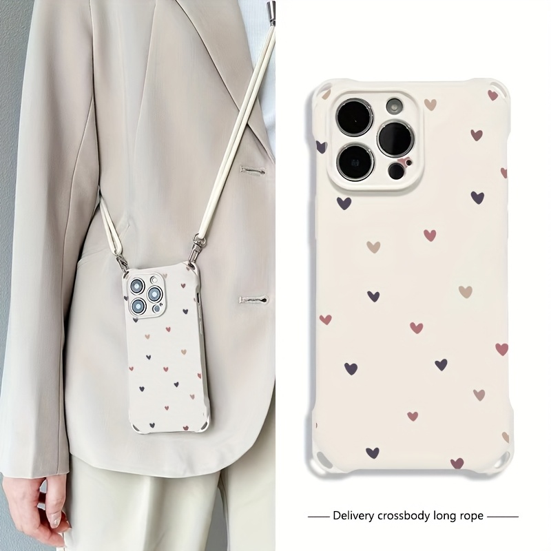 E-shop Bunte Herzen – Passend für iPhone 17/17Air/17 Pro Max/16/15/14/13/12/11 Handyhülle, Halloween- Weihnachtsgeschenke, Einfache hochwertige