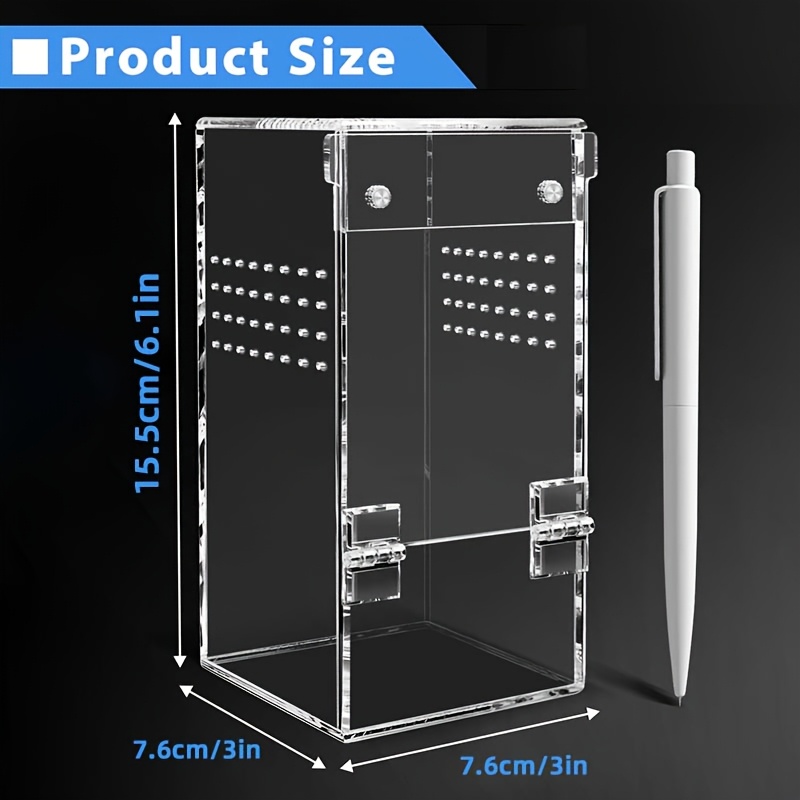 Image of Jumping Enclosure Escape Proof Habitat Tarantula Terrarium With Magnetic Opening Door Baby House Fully Transparent Acrylic Reptile Tank Insect Cage Bug Cribs
