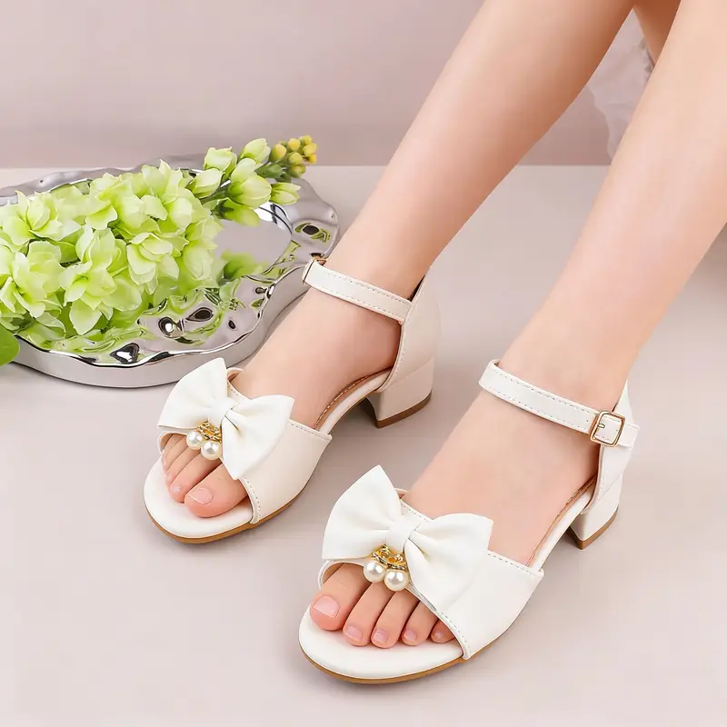 girls bow spring summer new high heels suitable Temu Bahrain