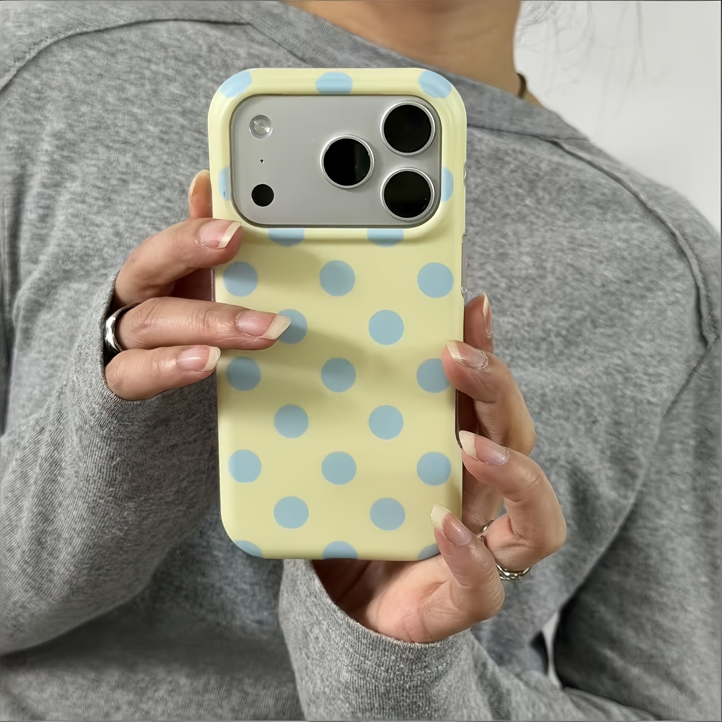 TEMU para teléfono: Estilo Ins, estampado de contrastantes de fresca, para iPhone 17 16 15 14 13 12 Pro Max 11, bonita, a prueba de caídas, cubierta