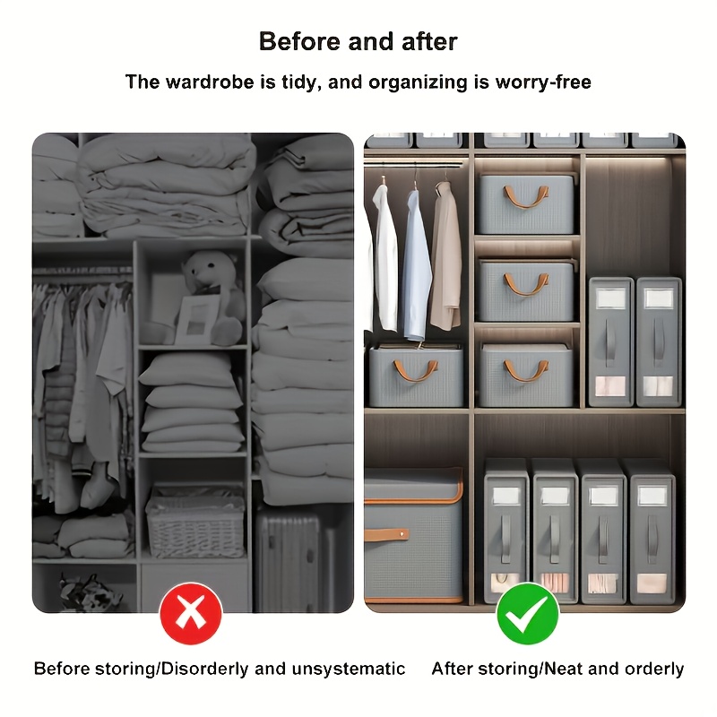 4pcs Bedding and Storage Organizer Set with Viewing Window