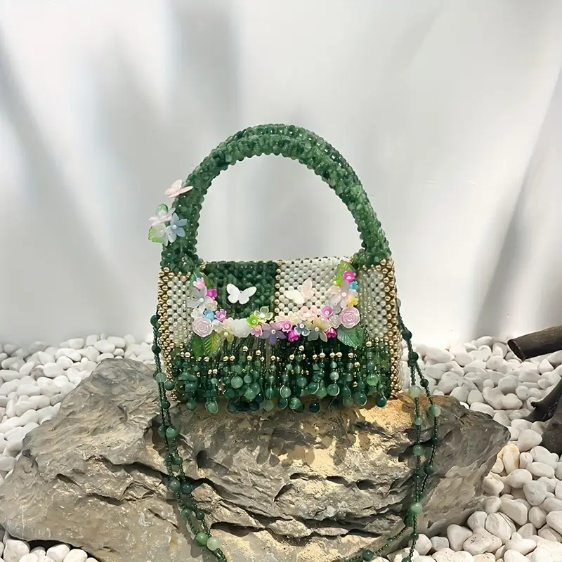 1pc way blooming handmade beading bag 3d - Temu 1pc way blooming handmade beading bag 3d - Temu